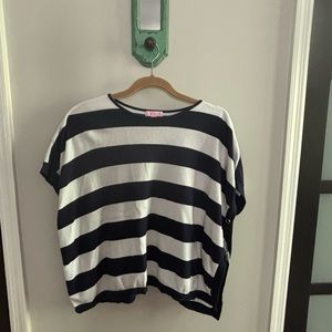 EUC Lilly Pulitzer short sleeve striped pullover poncho